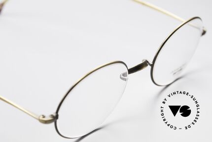 Oliver Peoples OP81AG Kleine Designer Brille Oval, KEINE Retrobrille, sondern ein 20 Jahre altes Original, Passend für Herren und Damen