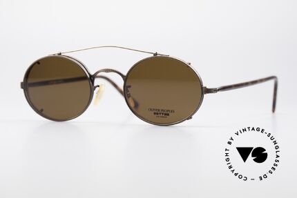 Oliver Peoples 5OVBR Vintage Brille Mit Vorhänger, vintage Oliver Peoples Sonnenbrille der frühen 90er, Passend für Herren und Damen