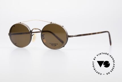 Oliver Peoples 5OVBR Vintage Brille Mit Vorhänger, herausragende Qualität der Fassung mit Sonnen-Clip, Passend für Herren und Damen