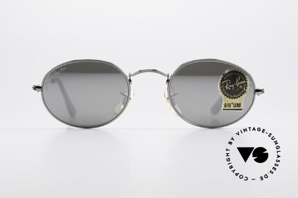 Ray Ban Classic Style I USA Sonnenbrille Verspiegelt, ovale USA Sonnenbrille mit verspiegelten Gläsern, Passend für Herren und Damen