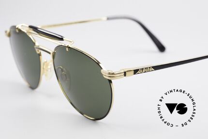 Alpina THE NEW MAN Rare 90er Aviator Sonnenbrille, Original aus den 90ern - KEINE Retrosonnenbrille, Passend für Herren und Damen