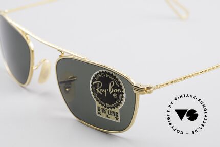Ray Ban Vintage Square Alte USA B&L Sonnenbrille, ungetragenes Einzelstück inkl. original Ray-Ban Etui, Passend für Herren und Damen