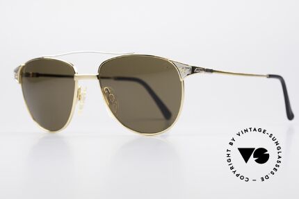 Alpina THE SHERIFF Alte Aviator Sonnenbrille 90er, interessante, detailreiche Gestaltung der Fassung, Passend für Herren und Damen