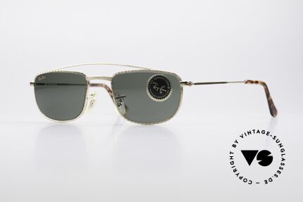 Ray Ban 1940's Retro Rectangle Alte USA Ray-Ban Bausch&Lomb, klassische B&L Ray-Ban, USA Designersonnenbrille, Passend für Herren