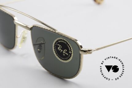 Ray Ban 1940's Retro Rectangle Alte USA Ray-Ban Bausch&Lomb, ungetragene Rarität (wie alle unsere B&L RAY-BANS), Passend für Herren