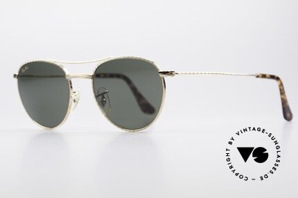 Ray Ban 1940's Retro Round Alte Ray-Ban USA Bausch&Lomb, im Stile der 40er Jahre gemacht (ziselierter Rahmen), Passend für Herren und Damen