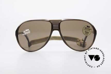 Metzler 0153 Alte 80er Sportsonnenbrille, mit Sportband für idealen Halt bei div. Aktivitäten, Passend für Herren