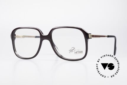 Metzler 0364 No Retrobrille 80er Vintage, 1980er vintage Brille aus der Metzler 'Signée' Serie, Passend für Herren