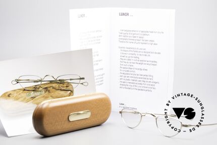 Lunor - Telescopic Ausziehbare Echtgold Brille, Größe: extra small, Passend für Herren und Damen
