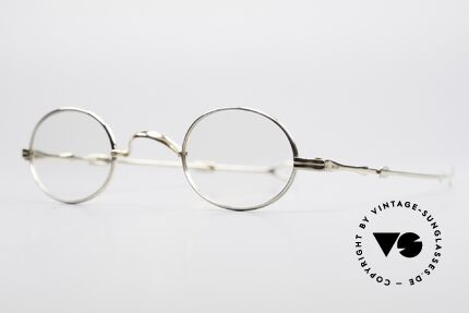 Lunor - Telescopic Ausziehbare 16kt Goldbrille, Brillendesign in Anlehnung an frühere Jahrhunderte, Passend für Herren und Damen