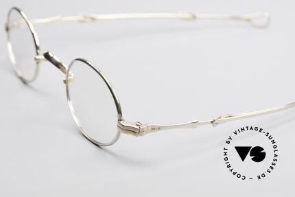 Lunor - Telescopic Ausziehbare 16kt Goldbrille, bekannt für den W-Steg und handgemachte Holzetuis, Passend für Herren und Damen