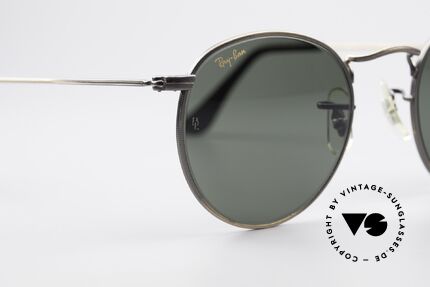 Ray Ban Round Metal 47 Kleine Runde Vintage Brille, ungetragenes Bausch&Lomb Modell mit orig. Etui, Passend für Herren und Damen