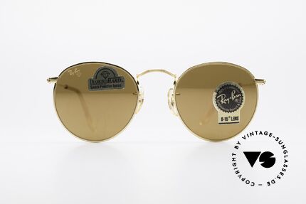 Ray Ban Round Metal 47 Runde Diamond Hard Brille, ein zeitloser Klassiker in absoluter TOP-Qualität, Passend für Herren und Damen