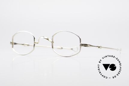 Lunor - Telescopic Ausziehbare 16Kt Gold Brille, Brillendesign in Anlehnung an frühere Jahrhunderte, Passend für Herren und Damen