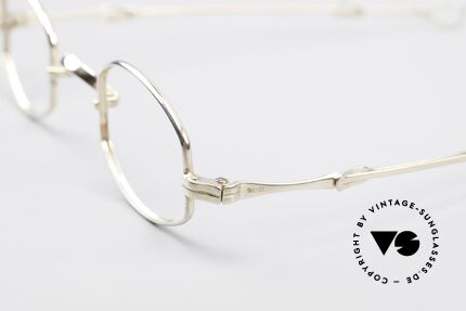 Lunor - Telescopic Ausziehbare 16Kt Gold Brille, bekannt für den W-Steg und handgemachte Holzetuis, Passend für Herren und Damen