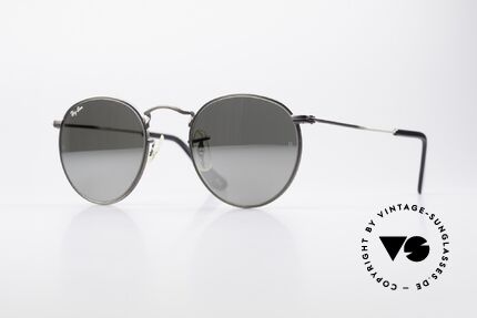 Ray Ban Round Metal 47 Verspiegelte B&L Sonnenbrille, kleine runde RAY-BAN USA vintage Sonnenbrille, Passend für Herren und Damen