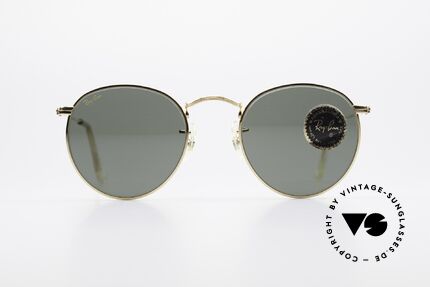 Ray Ban Round Metal 47 Kleine Runde B&L Sonnenbrille, ein zeitloser Klassiker in absoluter TOP-Qualität, Passend für Herren und Damen