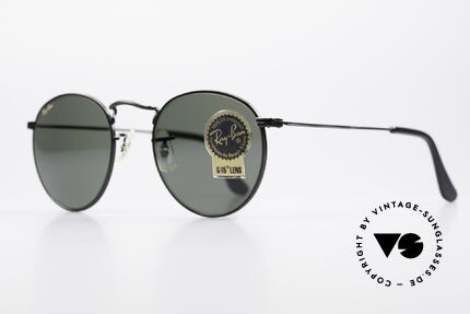 Ray Ban Round Metal 47 Kleine Runde USA Sonnenbrille, legendäre B&L Mineralgläser für 100% UV Schutz, Passend für Herren und Damen