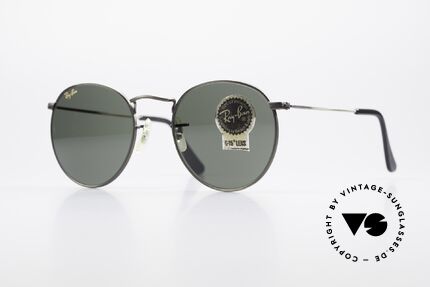 Ray Ban Round Metal 49 Runde Vintage Sonnenbrille, runde Bausch&Lomb RAY-BAN USA vintage Brille, Passend für Herren und Damen