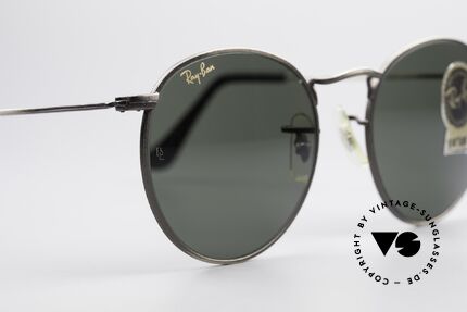 Ray Ban Round Metal 49 Runde Vintage Sonnenbrille, ungetragenes Bausch&Lomb Modell mit orig. Etui, Passend für Herren und Damen
