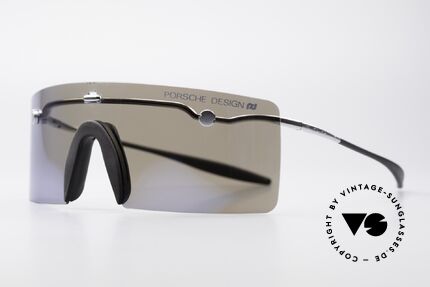 Porsche 5693 F09 Faltbrille Blue Mirrored, einfach genial flach; passt in jede Tasche - siehe Fotos, Passend für Herren