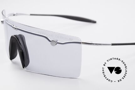 Porsche 5693 F09 Faltsonnenbrille Vintage, sehr leicht hellgrau getönte Scheibe; "Panorama View", Passend für Herren