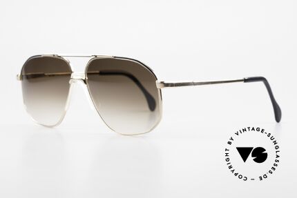 Zeiss 5906 Alte 80er Qualität Sonnenbrille, neue CR39 UV400 Kunststoff-Gläser in braun-Verlauf, Passend für Herren