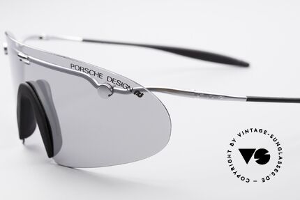 Porsche 5692 F09 Faltsonnenbrille Large, leicht silber VERSPIEGELTE Scheibe; "Panorama View", Passend für Herren