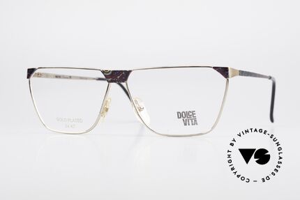 Casanova NM22 Dolce Vita 24kt Vintage Brille, alte, vintage Casanova Dolce Vita Brille von ca. 1985, Passend für Herren und Damen
