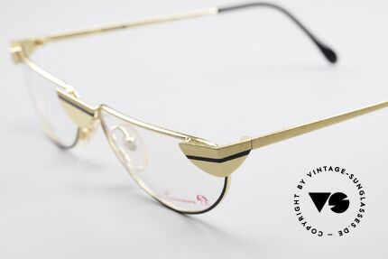 Casanova NM5 Vergoldete Vintage Lesebrille, geschwungene Fassung in TOP-Qualität (24Kt G.P.), Passend für Herren und Damen