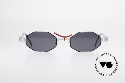 Casanova CLC2 Industrial Steampunk Brille, Rahmen-Konstruktion aus geometrischen Formen, Passend für Herren und Damen