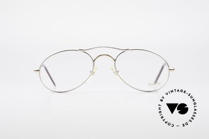 Bugatti 23439 Vintage Brille Mit Sonnenclip, ca. Mitte der 1990er in Frankreich produziert, Passend für Herren