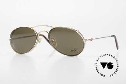 Bugatti 23439 Vintage Brille Mit Sonnenclip Details