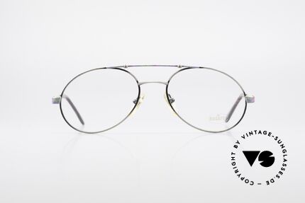 Bugatti 14841 Titanium 80er Vintage Brille, typische 80er Jahre Bugatti Herren-"Tropfenform", Passend für Herren
