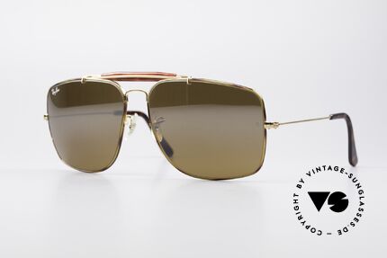 Ray Ban Explorer Large Tortuga Edition Verspiegelt, alte 80er Ray-Ban USA B&L vintage Sonnenbrille, Passend für Herren