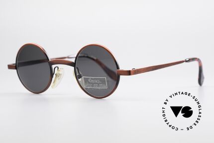 Alain Mikli 6684 / 7684 Runde Designer Sonnenbrille, grandiose Rahmen-Lackierung: rot-grau gebürstet, Passend für Herren und Damen