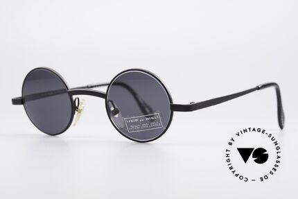 Alain Mikli 7684 / 6684 Runde Unisex Sonnenbrille, klassische Rahmen-Lackierung in MATTschwarz, Passend für Herren und Damen