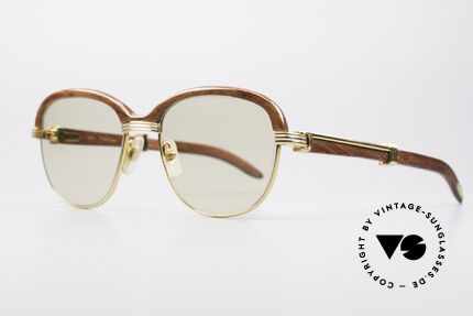 Cartier Malmaison Floyd Mayweather Brille, kostbare Rarität der teuren 'Precious Wood' Serie, Passend für Herren und Damen