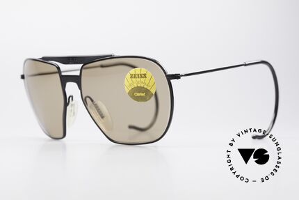 Zeiss 9911 Sport Vintage Sonnenbrille, braune Kunststoffgläser und flexible Sportbügel, Passend für Herren