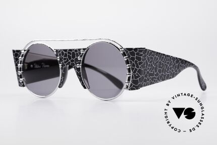 Paloma Picasso 3729 Lady Gaga Promi Sonnenbrille, grandioses Rahmenmuster in schwarz u. silber, Passend für Damen