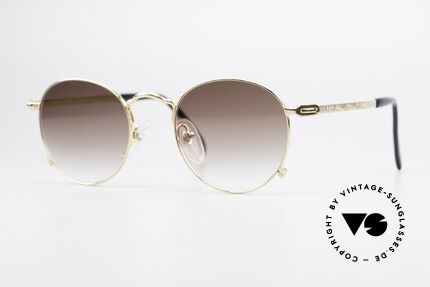 Jean Paul Gaultier 55-1178 Vergoldete Panto Sonnenbrille, edle 90er DesignerSonnenbrille von Jean Paul Gaultier, Passend für Herren und Damen
