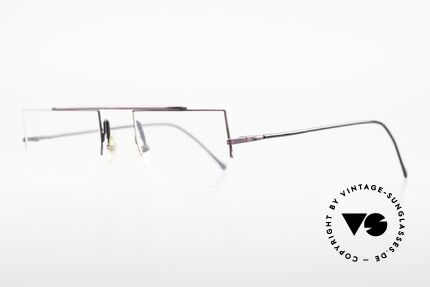 L.A. Eyeworks BURBANK 425 Eckige Vintage Brille 90er, minimalistische Konstruktion geometrischer Formen, Passend für Herren und Damen