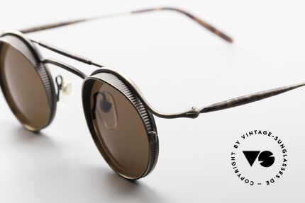Matsuda 2903 Steampunk 90er Sonnenbrille, also einer Sicht auf die Zukunft, aus einer früheren Zeit, Passend für Herren und Damen