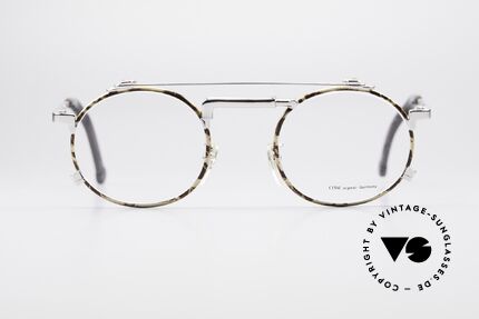 Chai No4 Round Industrial Vintage Brille 90er, Design der Brücke erinnert an einen Wasserhahn, Passend für Herren und Damen