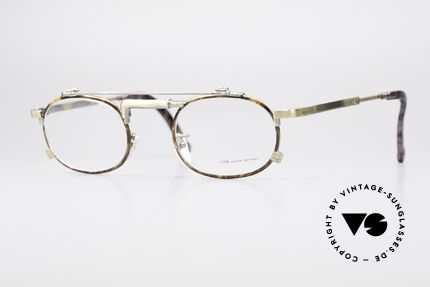 Chai No4 Oval Vintage Brille Industrial 90er, außergewöhnliche CHAI vintage Brillen-Fassung, Passend für Herren und Damen