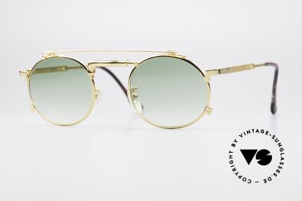 Chai No4 Round Vergoldete Wasserhahn Brille, außergewöhnliche CHAI VINTAGE Sonnenbrille, Passend für Herren und Damen