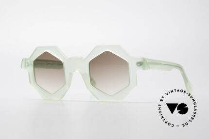 Alain Mikli 0157 / 938 Sechseckige 80er Sonnenbrille, vintage Designer-Sonnenbrille von Alain MIKLI, Passend für Damen