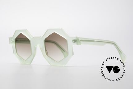 Alain Mikli 0157 / 938 Sechseckige 80er Sonnenbrille, absoluter Design-Klassiker aus den 80er Jahren, Passend für Damen