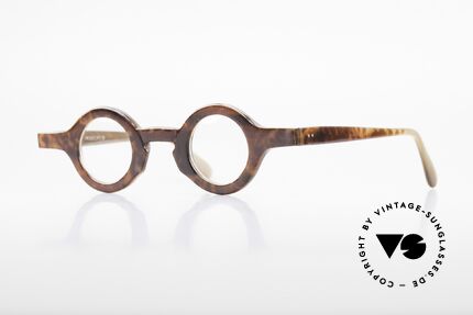 Proksch's P218 Runde Büffelhorn Brille 80er, markante, runde Echthorn-Brillenfassung von Proksch, Passend für Herren und Damen