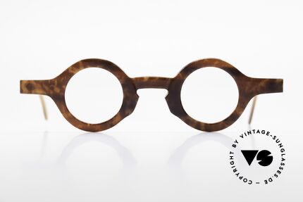 Proksch's P218 Runde Büffelhorn Brille 80er, absolute Rarität aus Büffelhorn in Handarbeit gefertigt, Passend für Herren und Damen